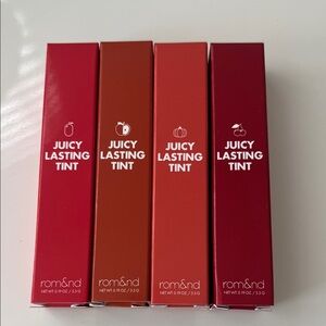 Romand Juicy Lasting Tint Bundle - 07, 08, 11, 12
